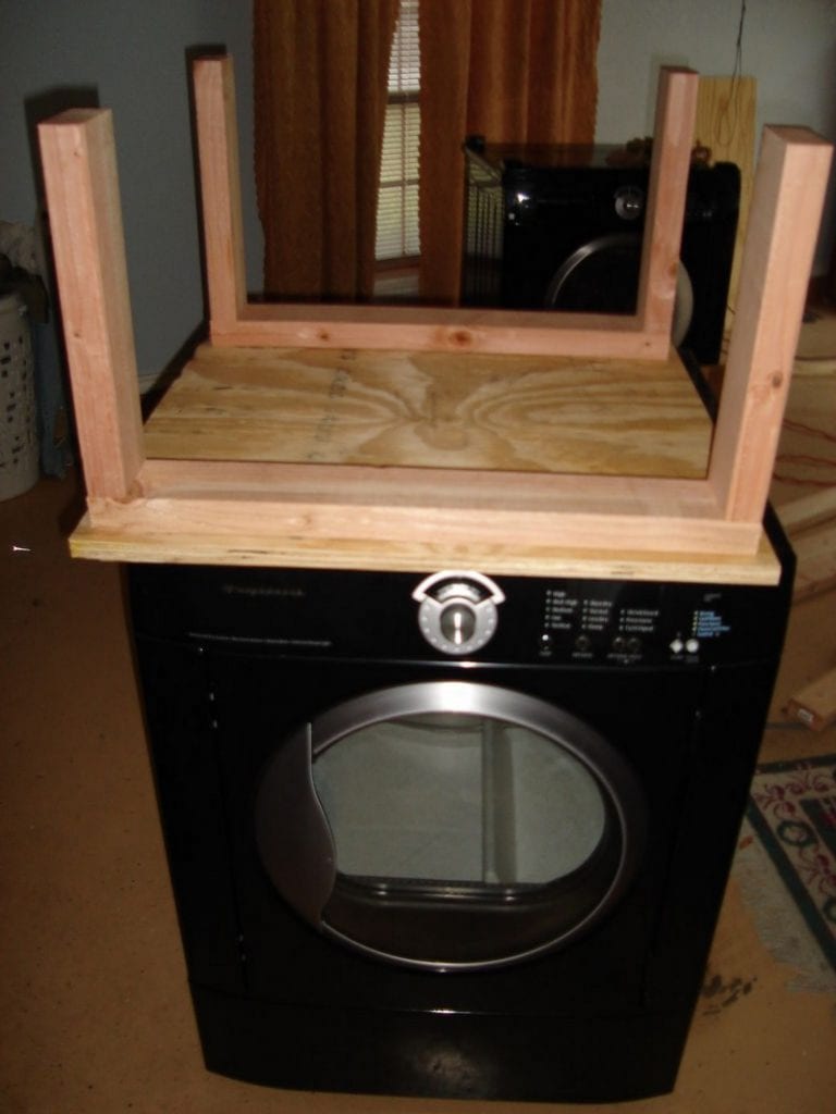 dryer washing pedestal machine diy washer stand paint height match frame cut theownerbuildernetwork