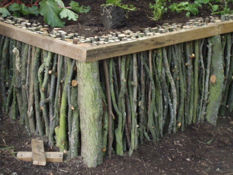 DIY Natural Wood Raised Garden
