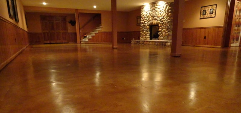 An example of a stained concrete floor