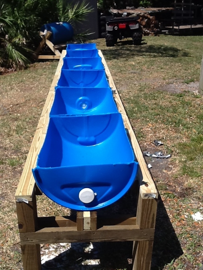 Plastic Barrel Raised Garden Bed