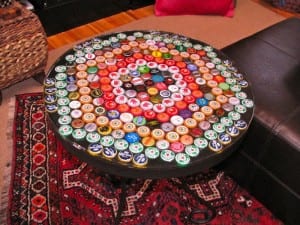 DIY Bottle Cap Table