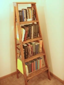 An Amazing Bookshelf From An Old Ladder