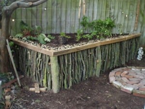 DIY Natural Wood Raised Garden