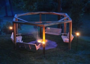 Fire Pit Swing Set