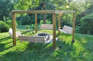 Fire Pit Swing Set