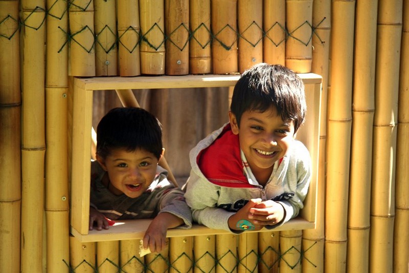 Kids enjoying the cubby