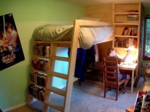 Space Efficient DIY Loft Bed