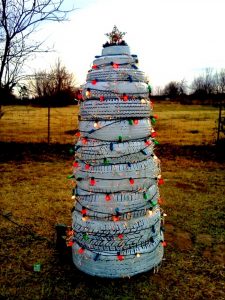 Old Tire Christmas Tree