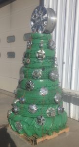 Old Tire Christmas Tree