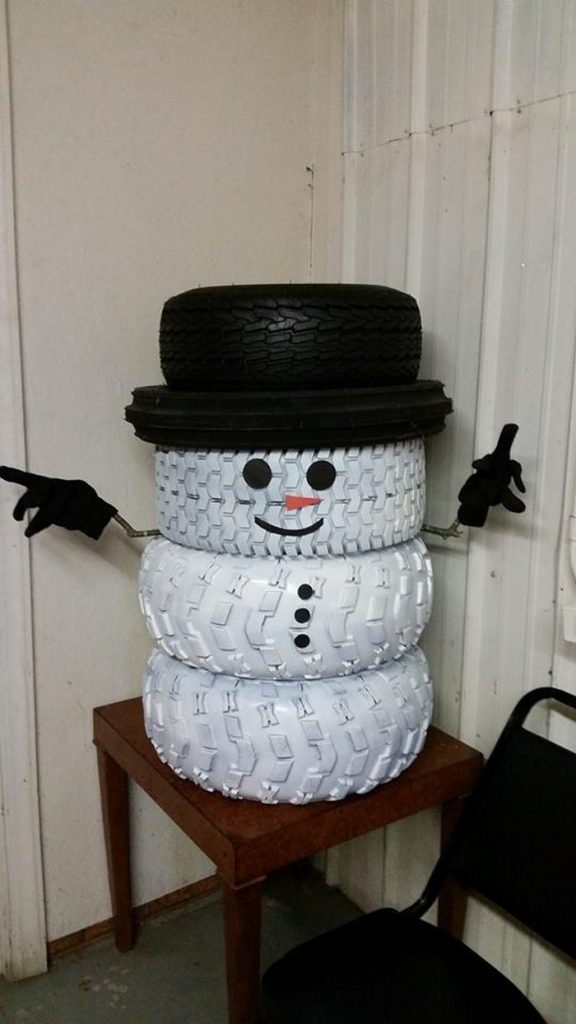 Tire Snowman