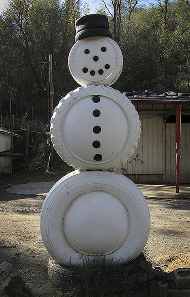 Tire Snowman