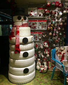 Tire Snowman