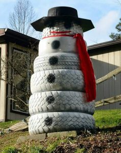 Tire Snowman