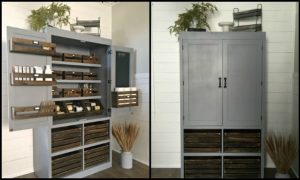 A freestanding pantry for small spaces!