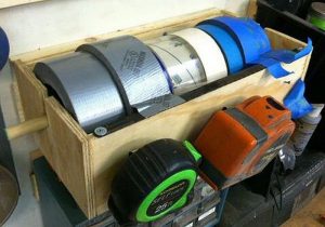 DIY multiple roll tape dispenser