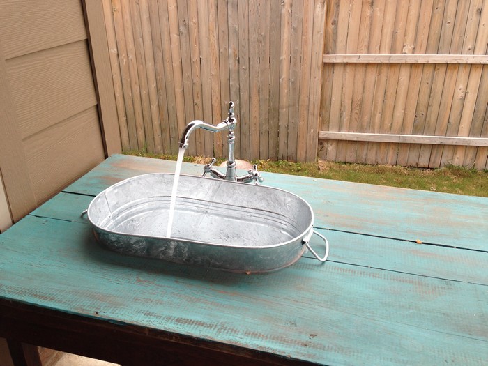 Galvanized Bucket Sink