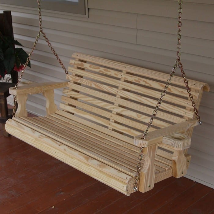 DIY Porch Swing with Cup Holders