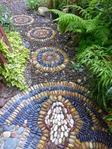 Pebble Mosaic Stepping Stones