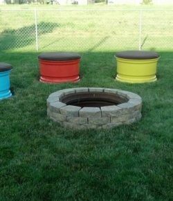 Build A Backyard Fire Pit By Upcycling An Old Tractor Tire Rim