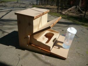 Treadle Chicken Feeder