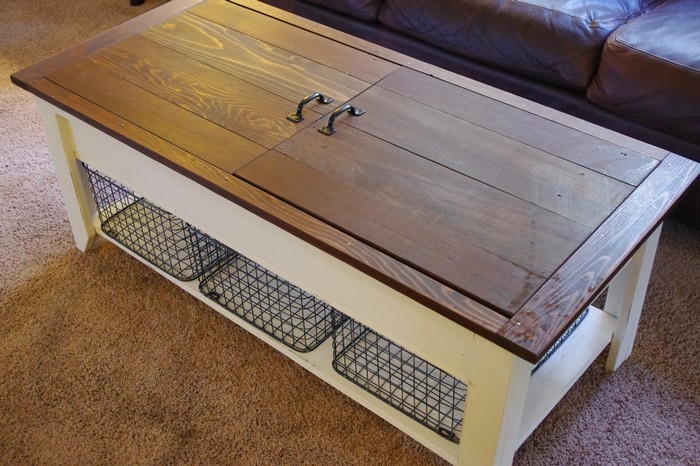 Coffee table with Lego storage