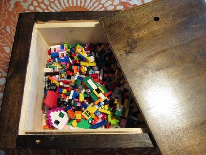Coffee table with Lego storage