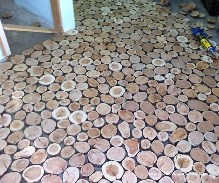 Cordwood Floor