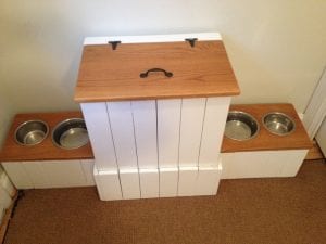 DIY Dog Food Station with Storage