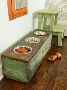 DIY Dog Food Station with Storage