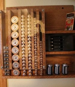 Organize your batteries by building a drop down battery 