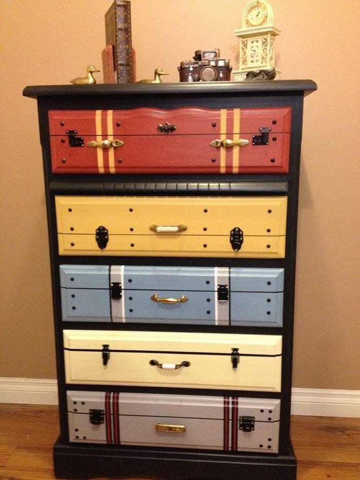 Faux Suitcase Drawers