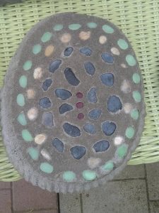 Glow in the dark stepping stones