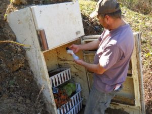 Old Fridge Root Cellar