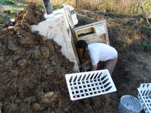 Old Fridge Root Cellar