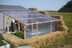 Straw bale greenhouse
