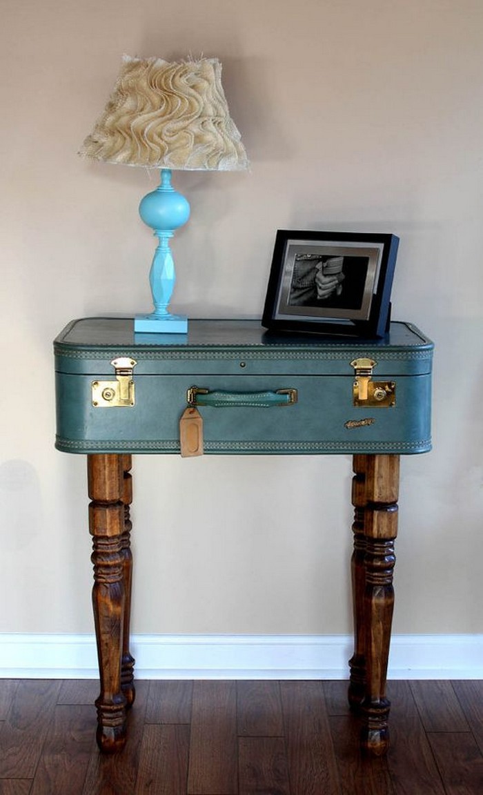 Upcycled Vintage Suitcase Side Table