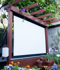 Bring more entertainment to your backyard by building an outdoor movie ...