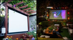 Bring more entertainment to your backyard by building an outdoor movie theater!