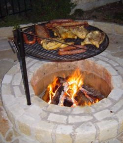 Build a fire pit with cooking grill in your backyard | DIY ...