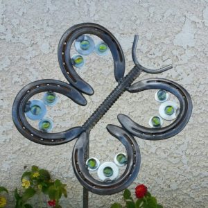 Horseshoe Butterfly Yard Art