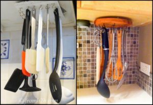 An awesome way to organize your kitchen utensils with this Lazy Susan storage