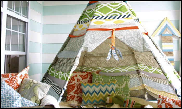 No-Sew Teepee Tent for Kids