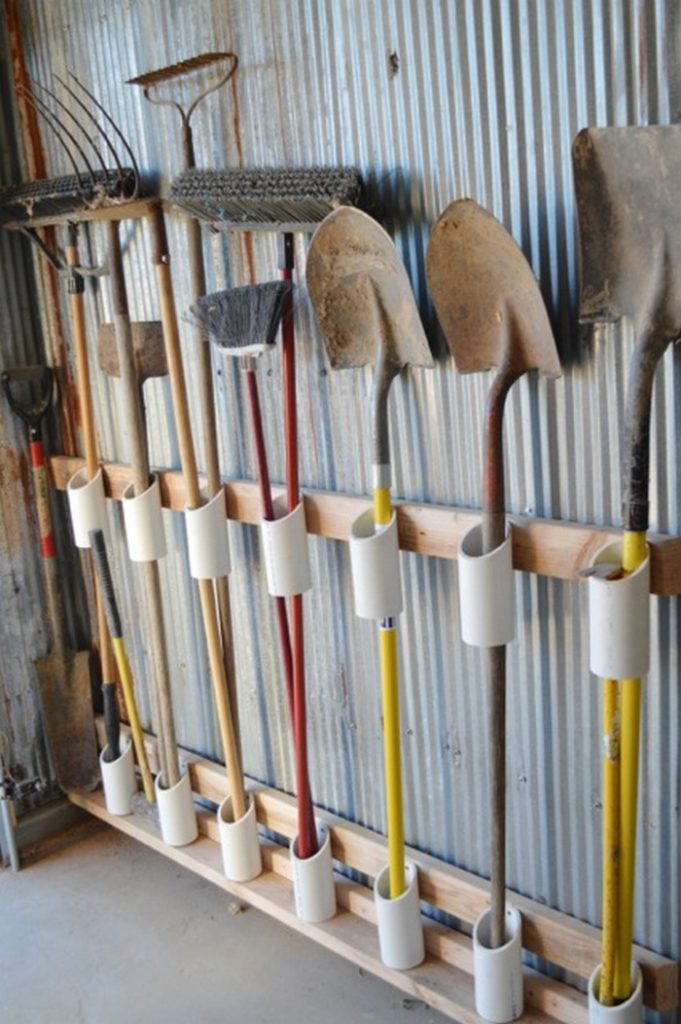 Organize Your Garage By Making A Pvc Yard Tool Storage How To