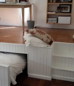 Maximize bedroom space by building a bed under platform | Bed