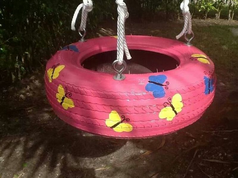 Customize your tire swing in any way you want.