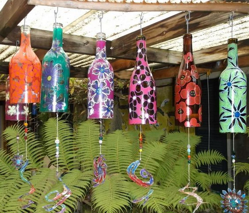 Don't throw away your empty bottles; turn them into wind chimes!