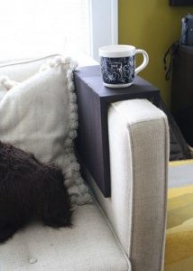 DIY Sofa Arm Table - A great and functional addition to your sofa!