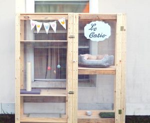 A Great Catio from IKEA Bookcases