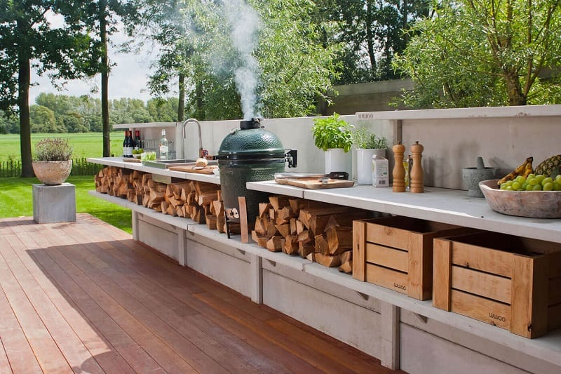 The amount of space you need for your outdoor kitchen extension will depend on how you plan to use it.
