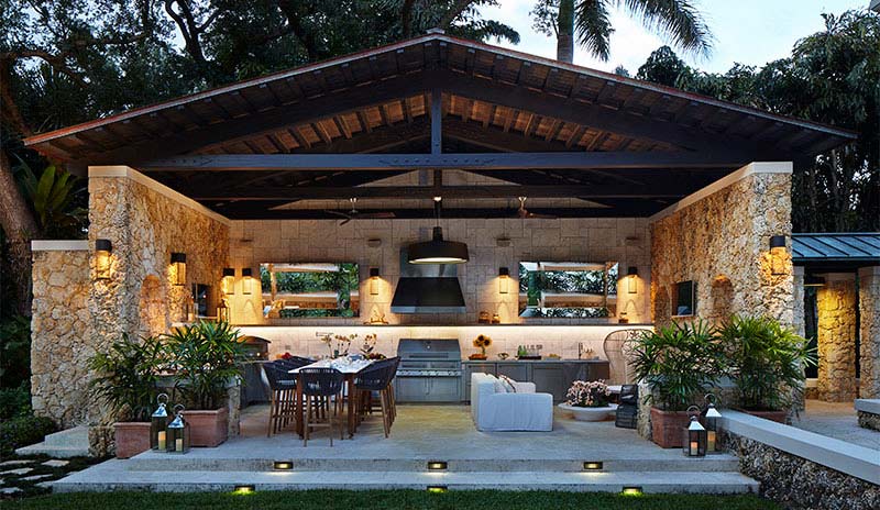 Consider the overall look of your indoor kitchen’s outdoor extension.